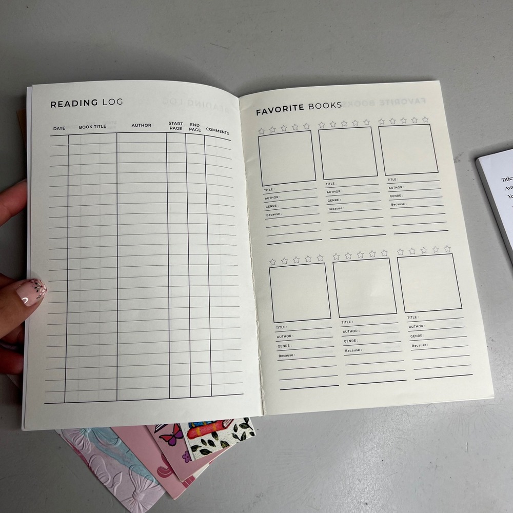 Booktok Bundle Reading Planner Journal Kit Book Review Bookmarks - Picture 4 of 6